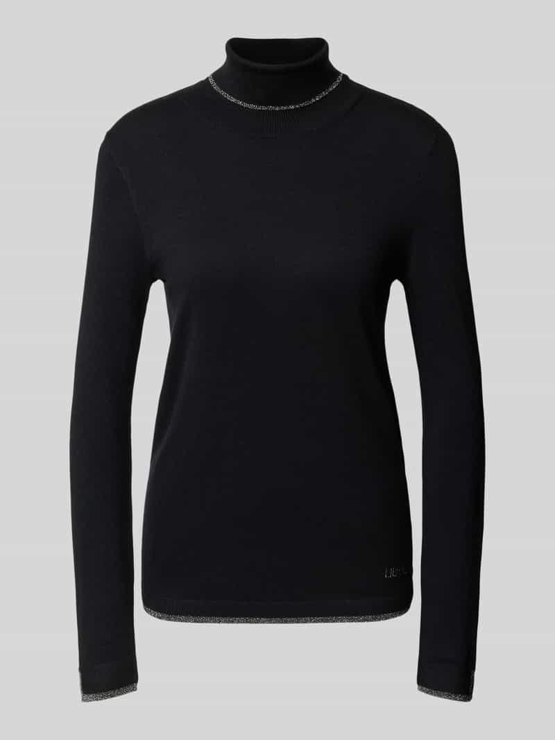 Liu Jo White Gebreide pullover met opstaande kraag