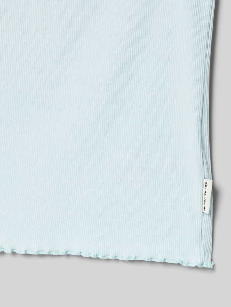 Tom Tailor Slim fit T-shirt met Carmen-hals