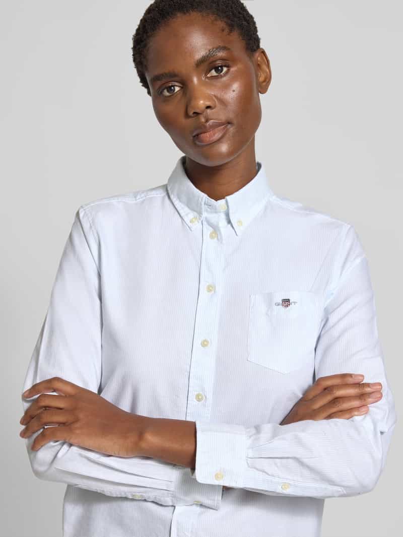 Gant Overhemdblouse met button-downkraag en sportmanchetten