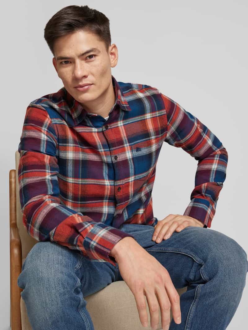 Lerros Regular fit vrijetijdsoverhemd met labelstitching