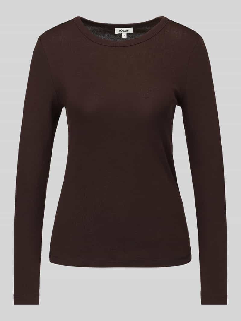 Slim fit shirt met lange mouwen van puur katoen
