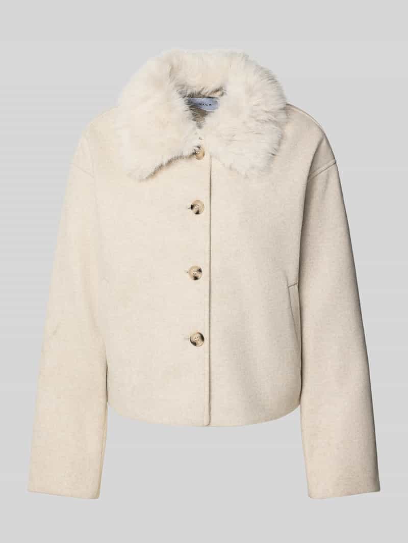 Vila Regular fit jack met imitatiebont model 'Quinn'