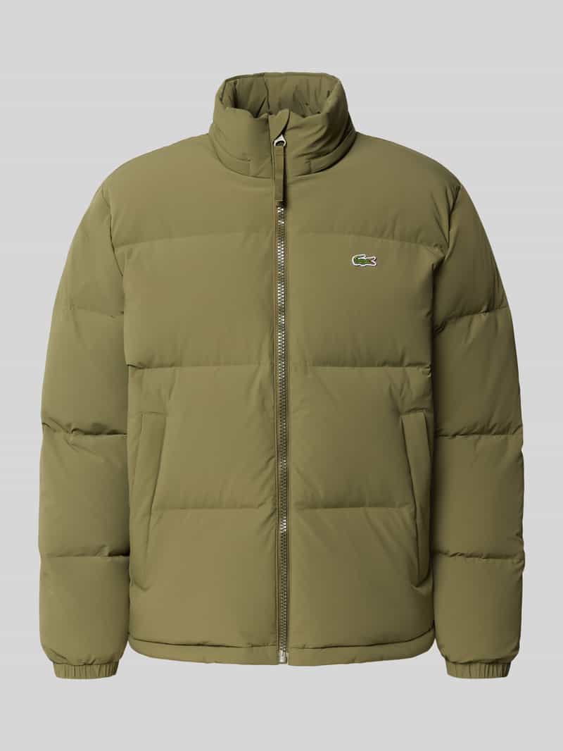 Lacoste Regular fit donsjack met opstaande kraag en geïntegreerde capuchon