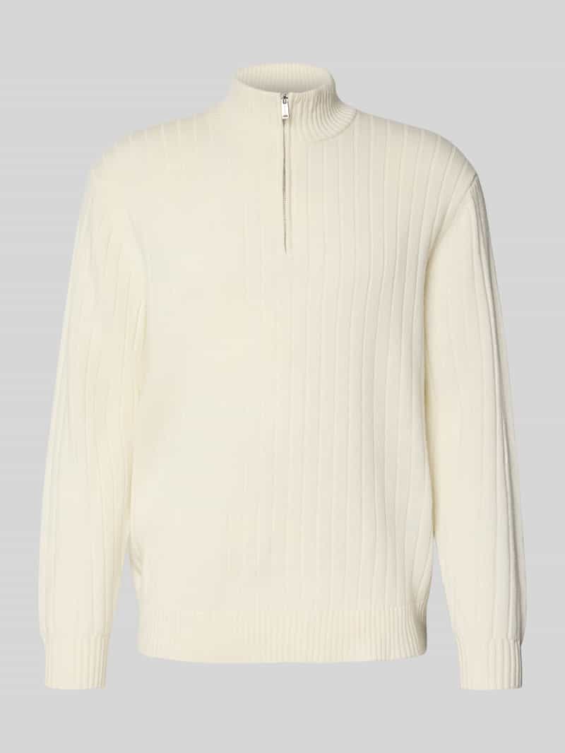 Profuomo Wollen pullover met schipperskraag