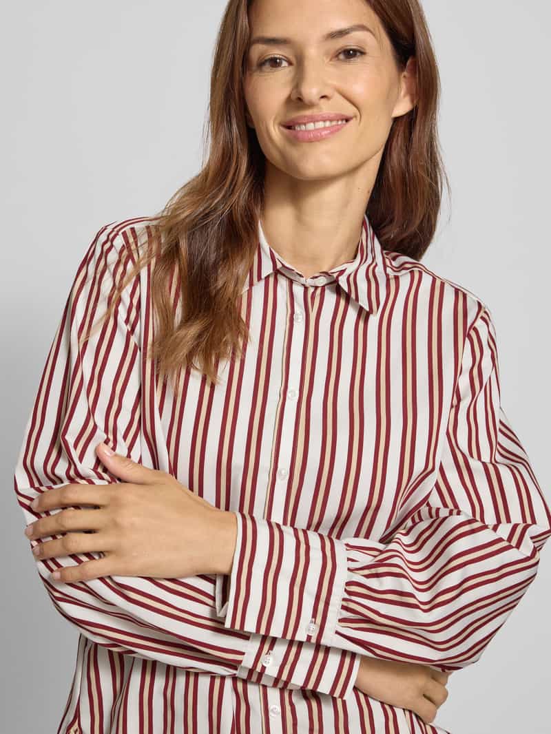 BRAX Regular fit overhemdblouse met manchetten model 'STYLE.VIC'