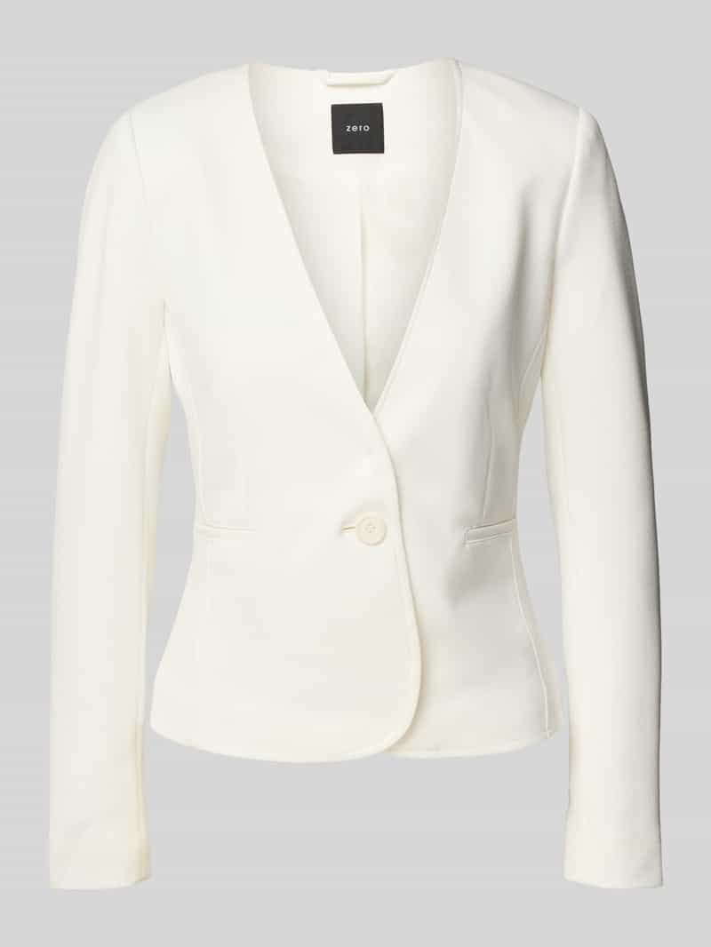 Zero Blazer met knoopsluiting en paspelzakken
