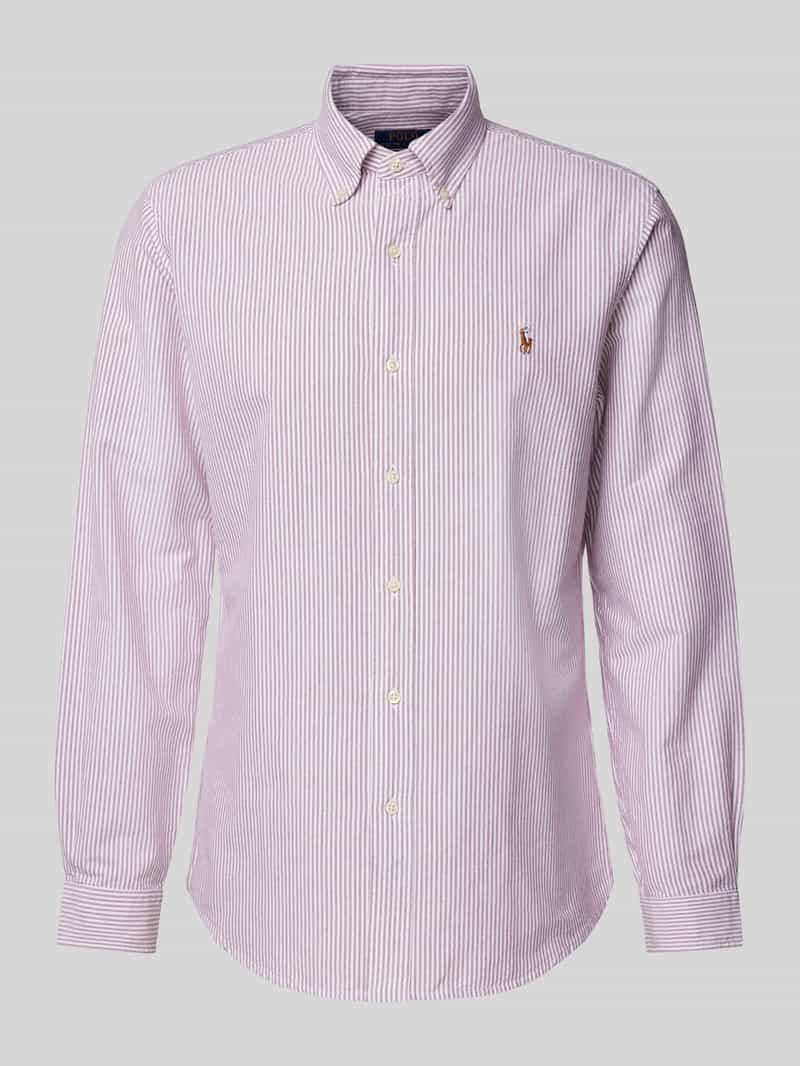 Koszula casualowa o kroju custom fit z kołnierzykiem typu button down