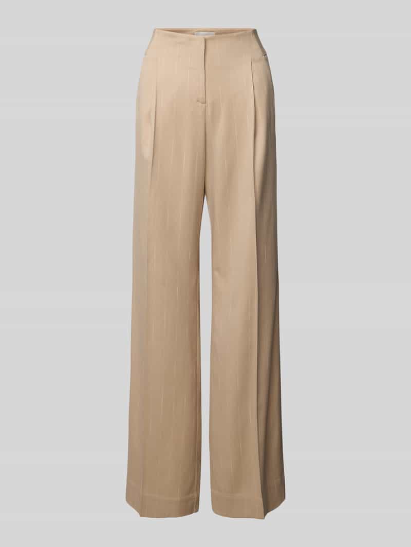 More Wide leg stoffen broek met persplooien