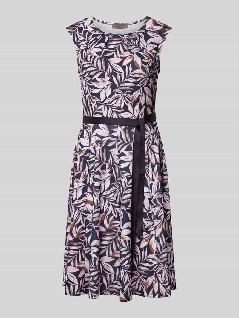 Christian Berg Woman Selection Knielange jurk met strikceintuur