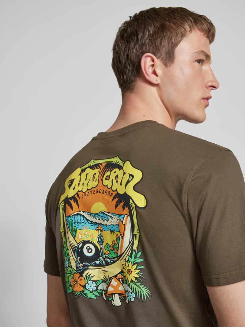 Santa Cruz T-shirt met labelprint model 'WINKOWSKI'