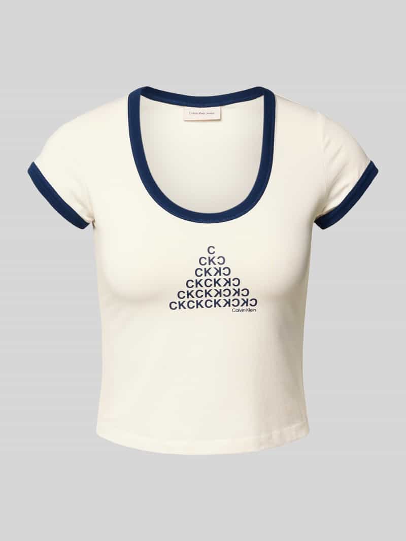 Calvin Klein Jeans Kort T-shirt met ronde hals