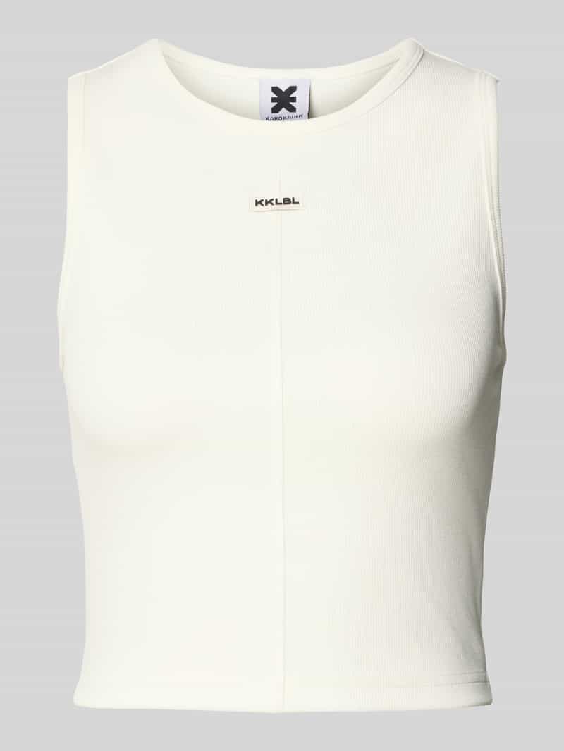 Karo Kauer Korte tanktop met labelpatch
