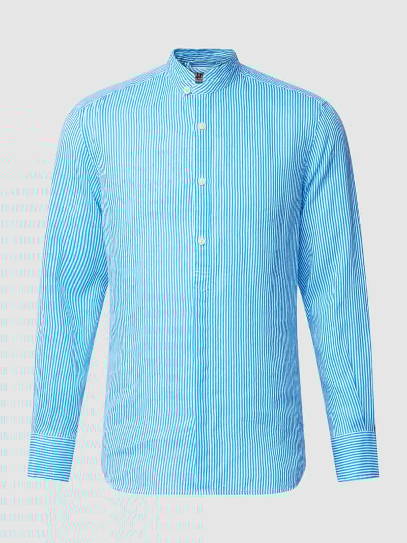 Linnen overhemd met streepmotief, model 'KLARKE' MC2 Saint Barth