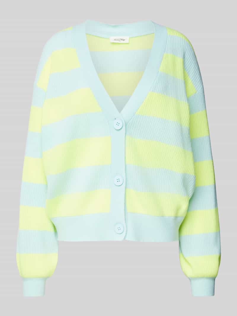 American vintage Oversized gebreid jack in een combinatie van linnen en kasjmier