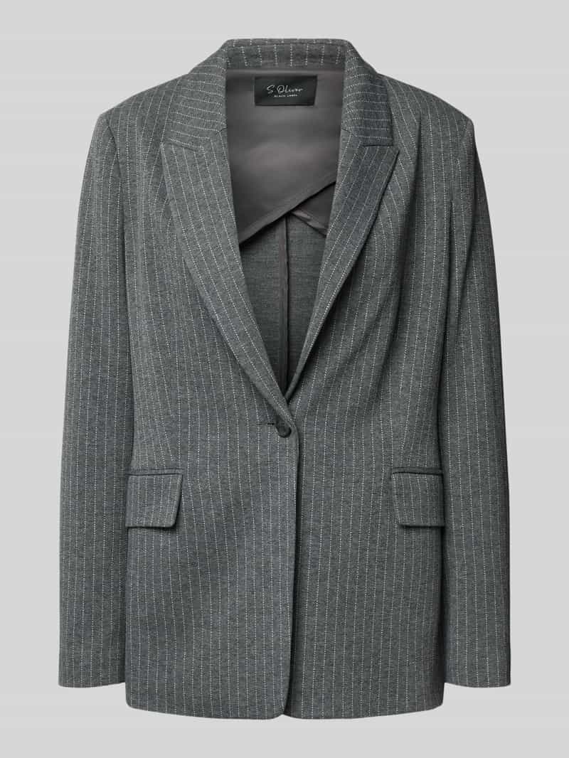 s.Oliver BLACK LABEL Regular fit blazer van interlock-jersey