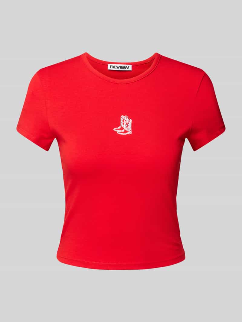 T-shirt met labelstitching