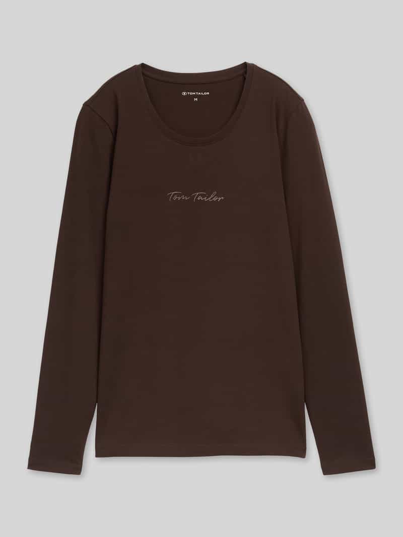 Tom Tailor Shirt met lange mouwen met logo-opschrift
