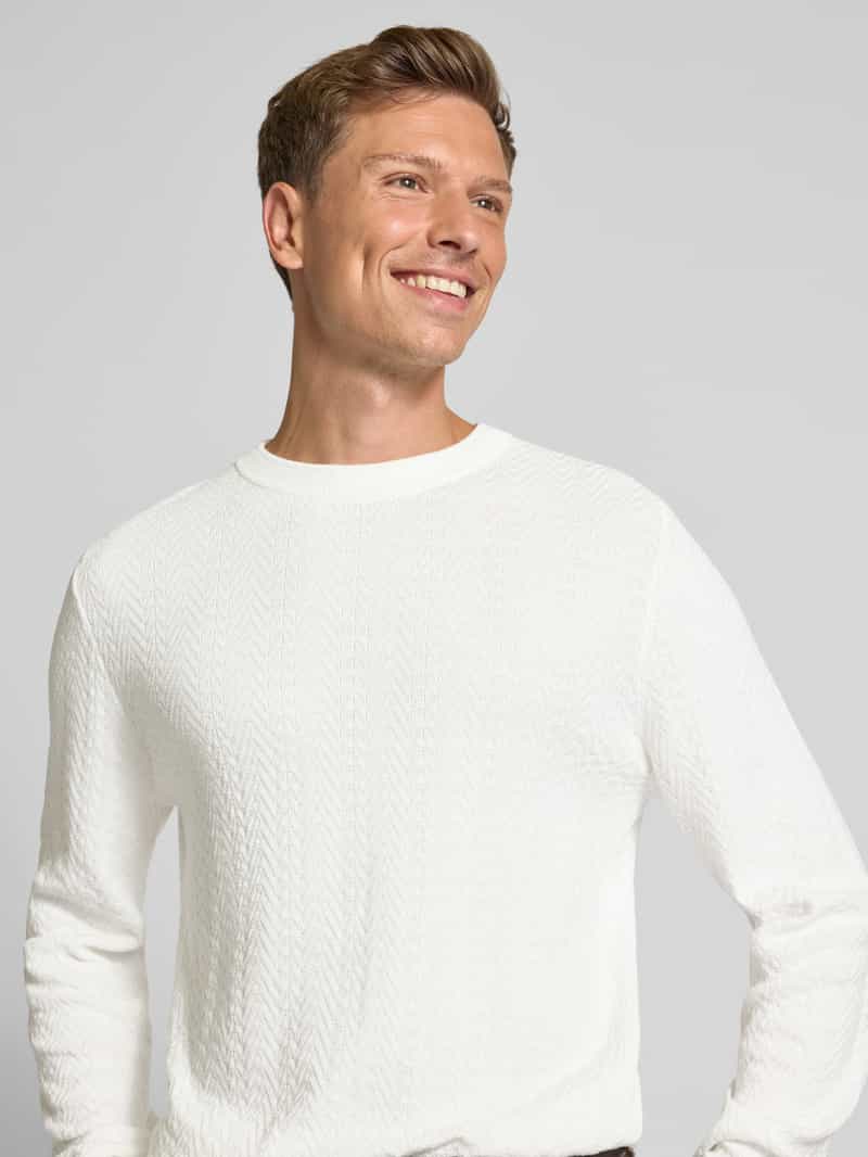 HUGO Regular fit gebreide pullover van puur katoen model 'SIMO'
