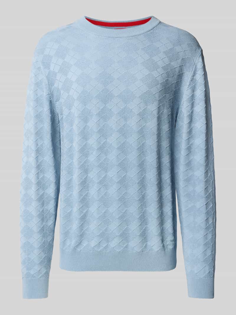 HUGO Gebreide pullover met ribboorden model 'Sargyle'
