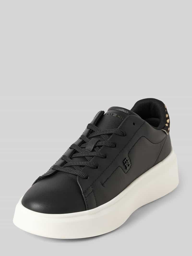 Lage sneakers van echt nappaleer