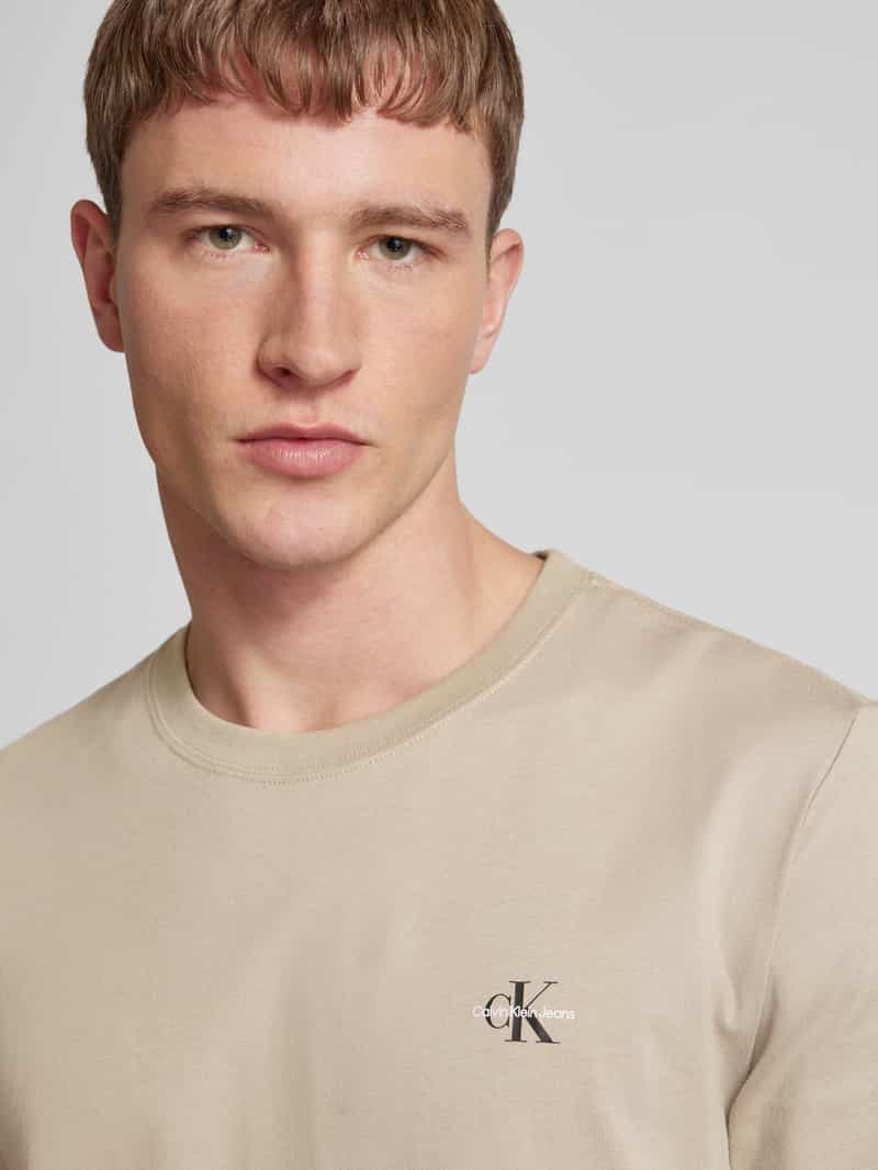 Calvin Klein Jeans Regular fit T-shirt van puur katoen