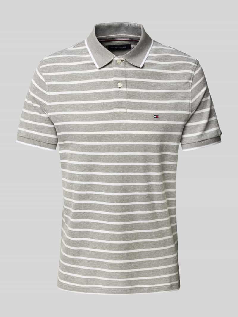 Tommy Hilfiger Regular fit poloshirt van een mix van katoen en linnen