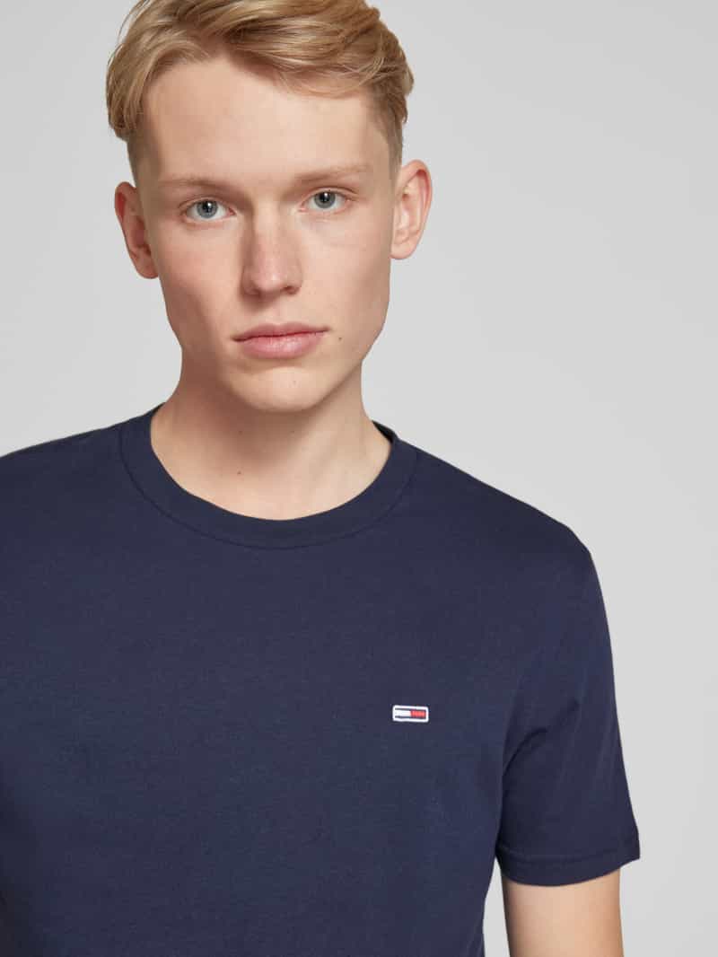 Tommy Jeans Slim fit T-shirt met logostitching in een set van 2 stuks