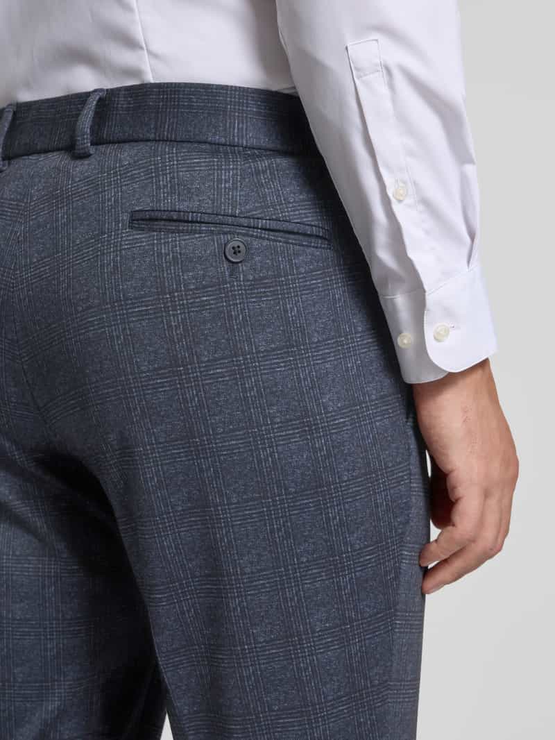 Christian Berg Men Slim fit pantalon met achterzakken en viscose