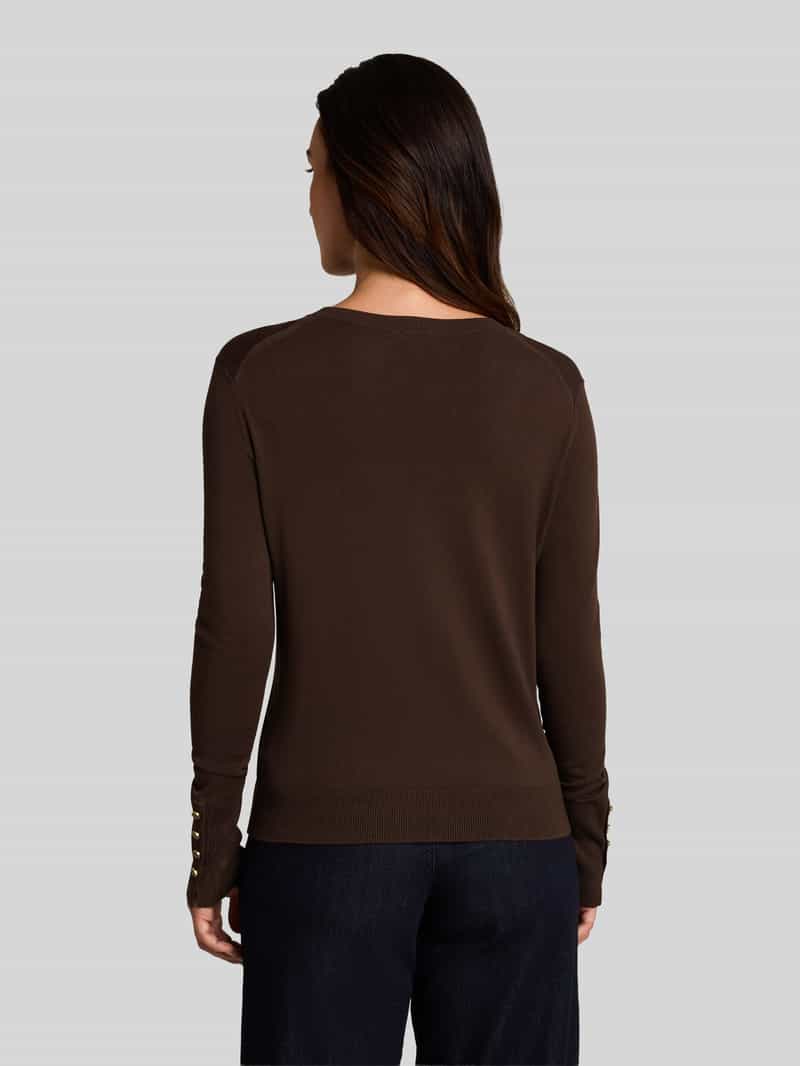 Tom Tailor Pullover van mix van viscose met knoopdetails aan de mouw