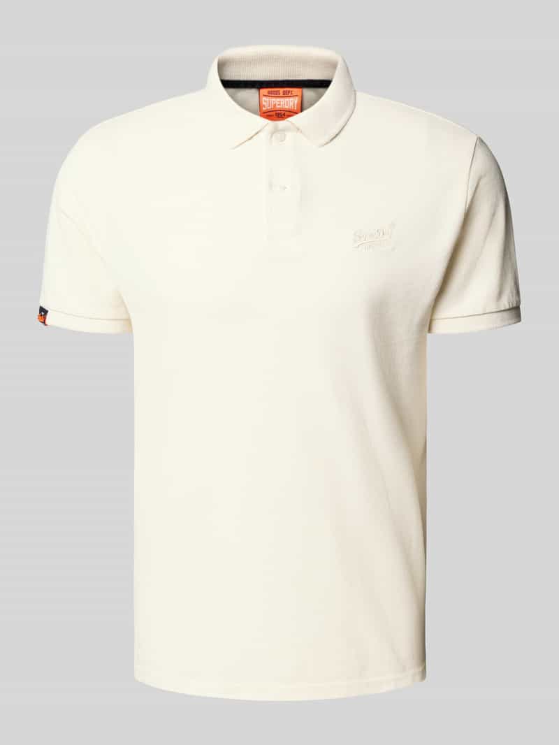 Superdry Regular fit poloshirt met labelstitching