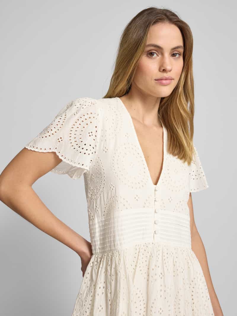Boss Orange Mini-jurk met broderie anglaise model 'Debrody'