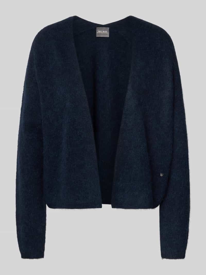 MOS MOSH Gebreide cardigan met opengewerkte voorkant model 'THORA'