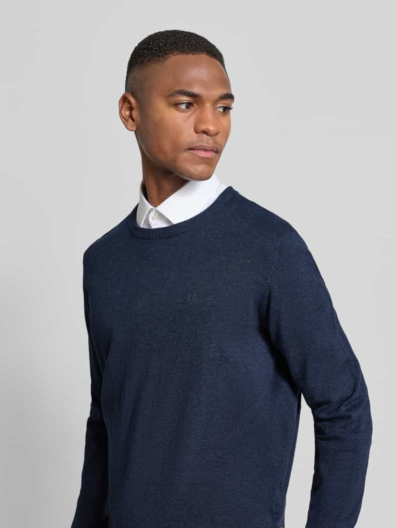 Bugatti Gebreide pullover met ribboorden