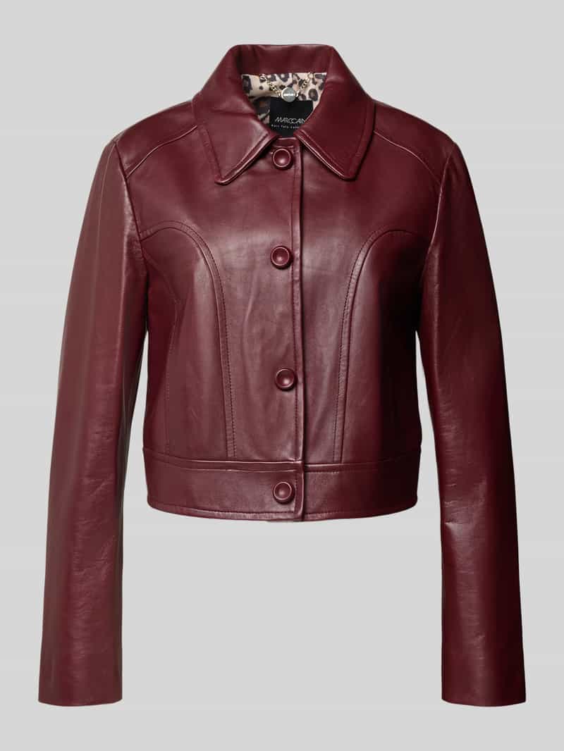 Marc Cain Regular fit jack in leerlook