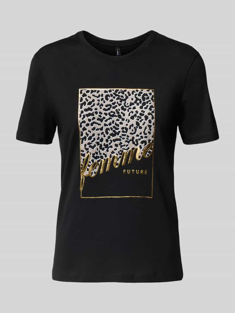 Only Regular fit T-shirt van puur katoen model 'TANYA LIFE'