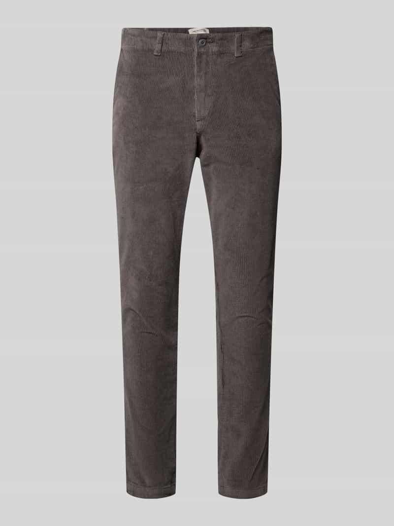 jack & jones Slim fit stoffen broek in ribcordlook model 'Marco'