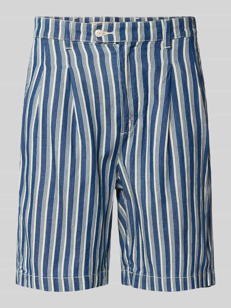 Regular fit bermuda met bandplooien