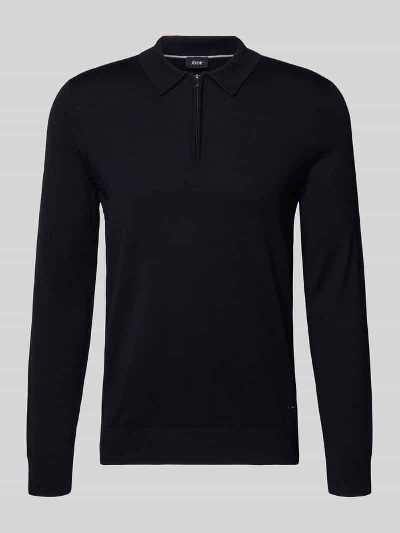 JOOP! Collection Gebreide pullover van scheerwol met polokraag model 'Dondor'