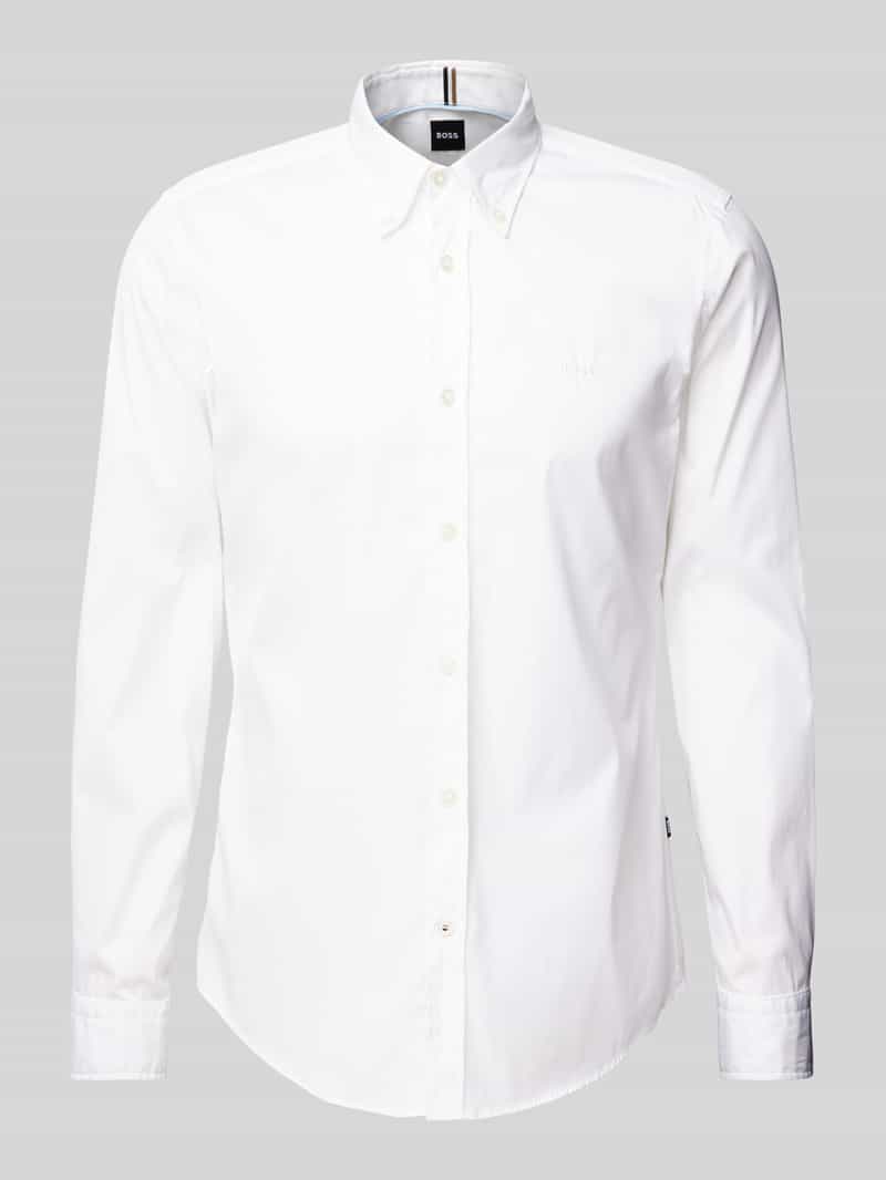 Boss Slim fit zakelijk overhemd met kentkraag model 'Roan'