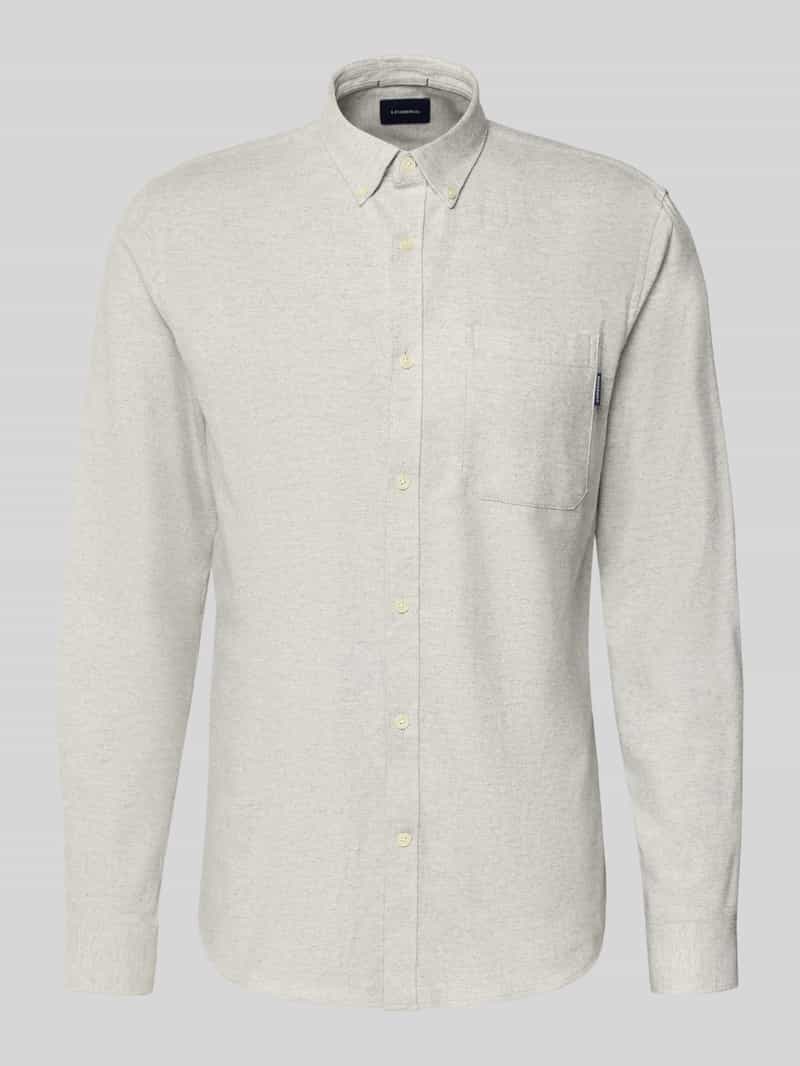 lindbergh Slim fit vrijetijdsoverhemd met borstzak model 'Brushed'