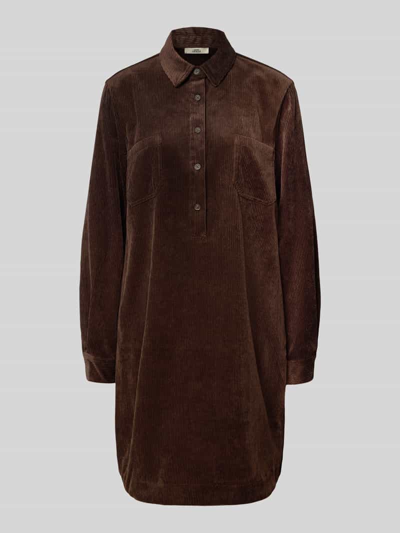 0039 italy Corduroy mini-jurk met borstzakken model 'MARISA'