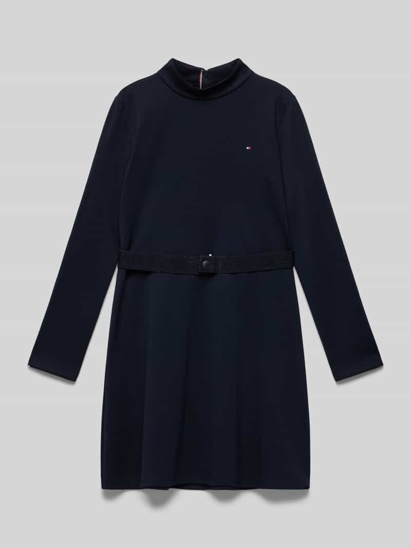 Tommy Hilfiger Teens Jurk met labelstitching en ceintuur