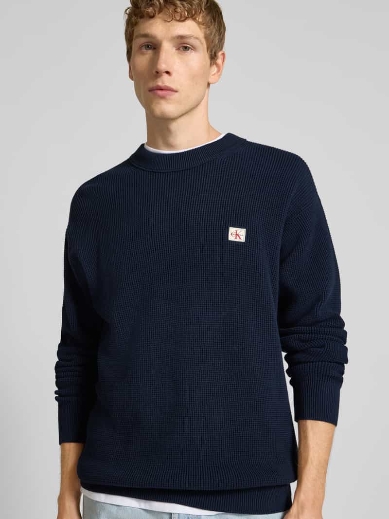 Calvin Klein Jeans Gebreide pullover met labelpatch