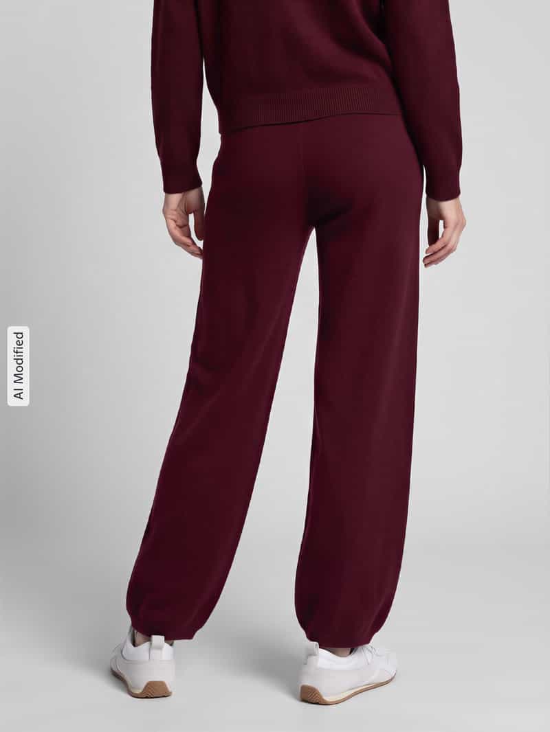 Jake*s Casual Regular fit wijde broek van puur kasjmier