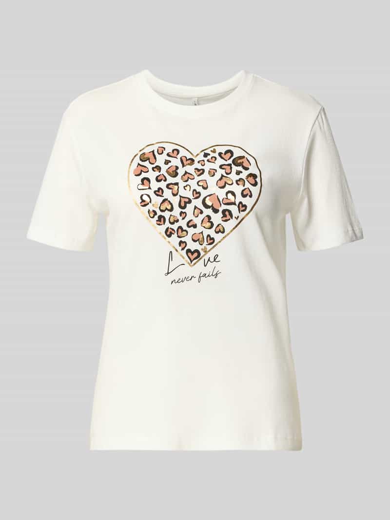 Only Regular fit T-shirt van puur katoen model 'TANYA LIFE'