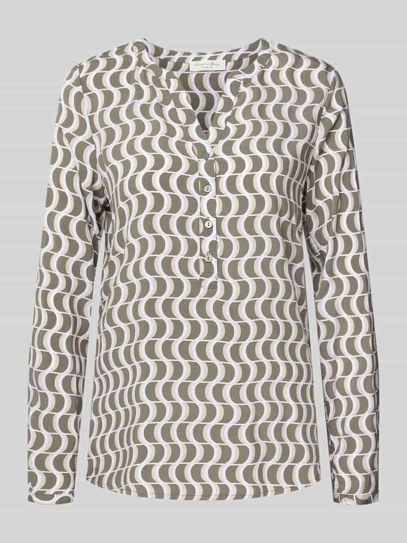 Christian Berg Woman Regular fit blouse van viscose met V-hals