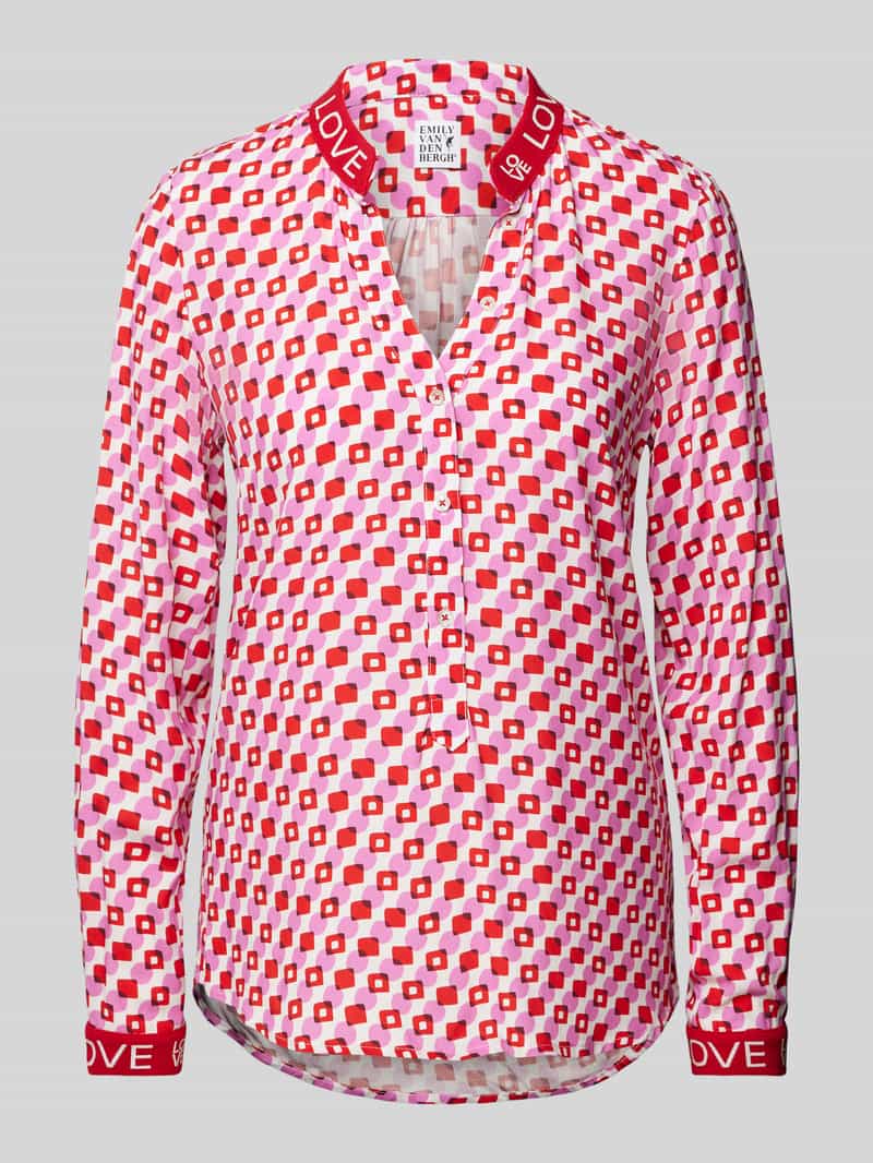 Emily Van den Bergh Regular fit blouse met tuniekkraag