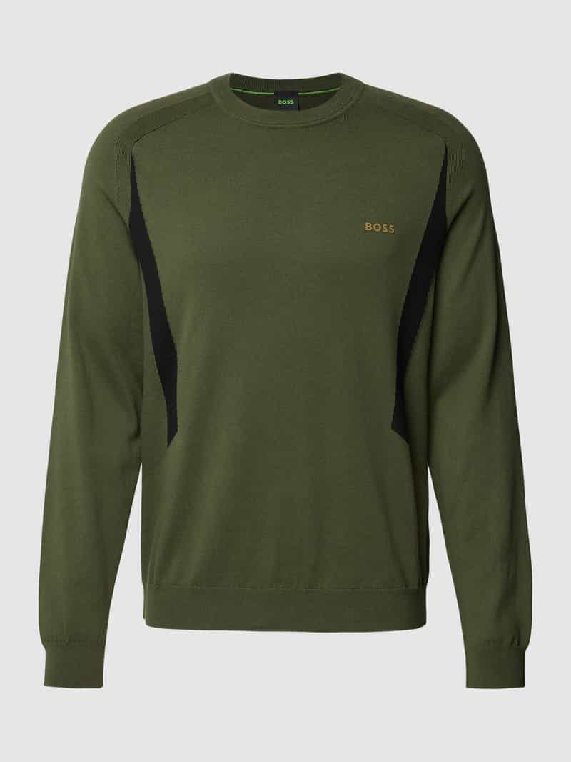 BOSS Green Gebreide pullover met raglanmouwen, model 'Rotex'