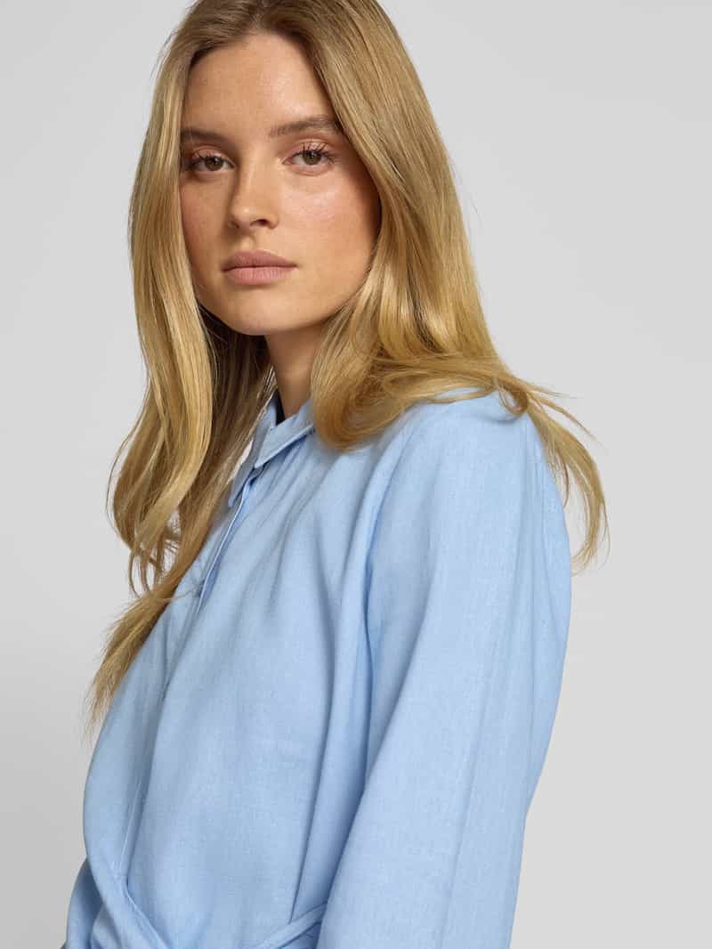 GUIDO MARIA KRETSCHMER WOMAN Slim fit linnen blouse met knoopdetail model 'MATHILDA'