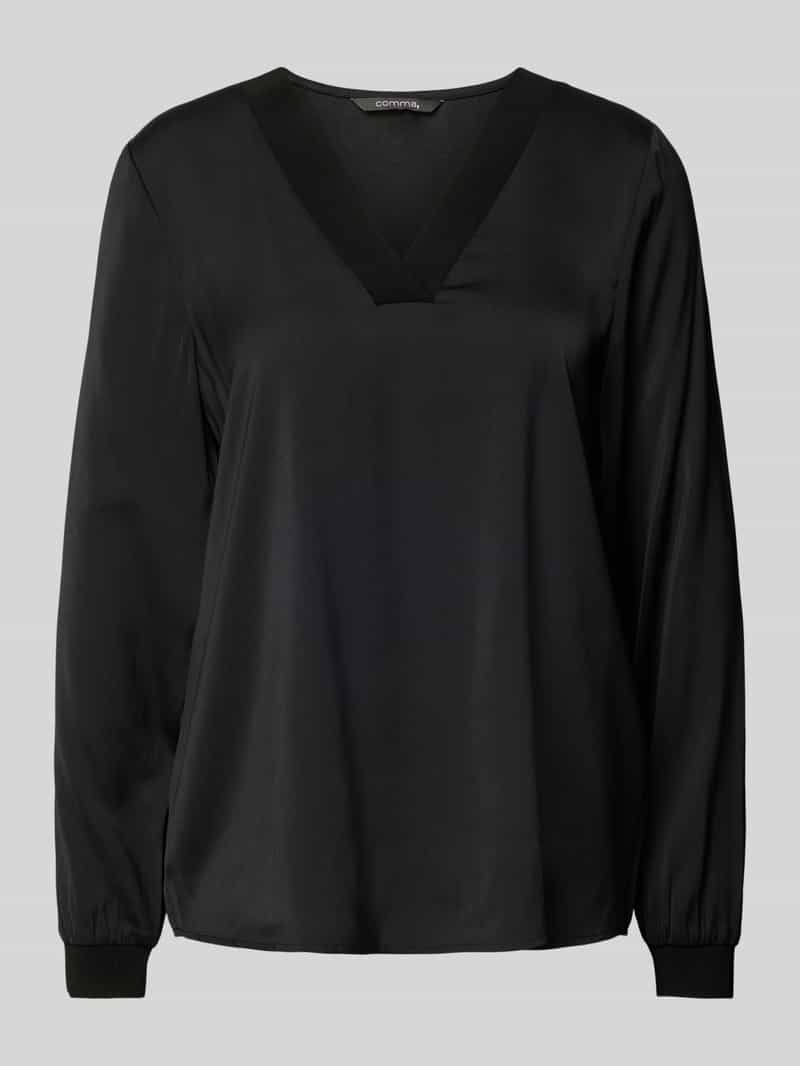 comma Regular fit blouse met V-hals